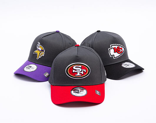 Cap New Era - NFL Charcoal Drop 9FORTY A-Frame - San Francisco 49Ers - Steel Clouds / Scarlet
