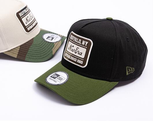 Cap New Era - Branded Camo Patch 9FORTY A-Frame - Black / Rifle Green