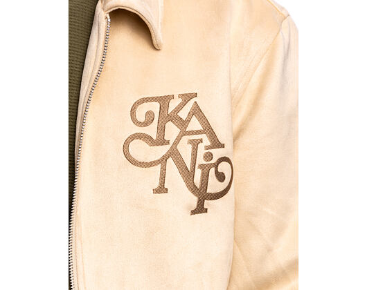 Jacket Karl Kani - Legacy Faux Suede Bowling Jacket - Beige