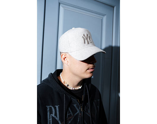 Cap New Era - MLB Melton Wool 9FORTY A-Frame - NY Yankees - Stone