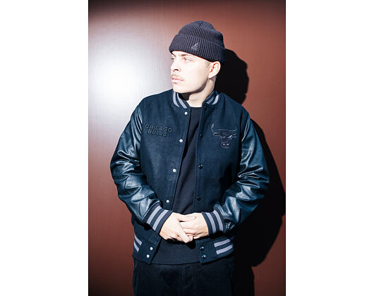 Jacket New Era - NBA Tonal Patch Varsity - Chicago Bulls - Black