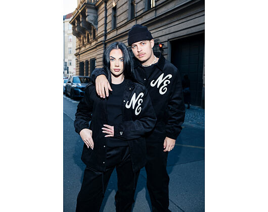 Jacket New Era - Branded Cord Coach Jacket - Black