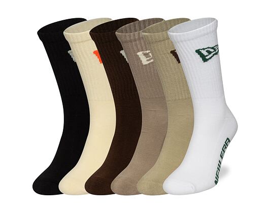 Socks New Era - Flag Crew Socks 6pk - Earth Palette