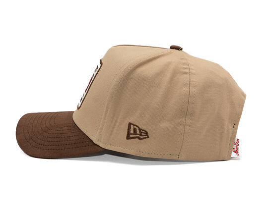 Cap New Era - Branded Suede Patch 9FORTY A-Frame - Camel