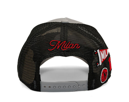 Cap New Era -  Patch 9FORTY Trucker - Ac Milan - Grey