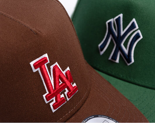 Cap New Era - MLB Outline Script 9FORTY A-Frame - LA Dodgers - Chestnut Brown