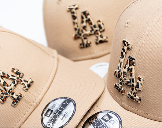 Womens Cap New Era - MLB Animal Infill 9FORTY - LA Dodgers - Camel