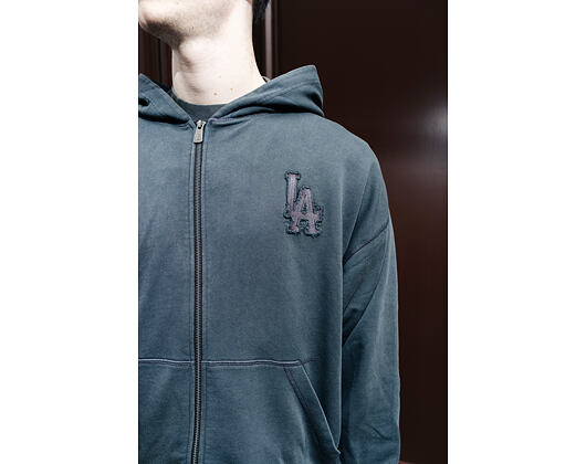 Sweatshirt New Era - MLB Washed Full Zip Hoody - LA Dodgers - Dark Grey