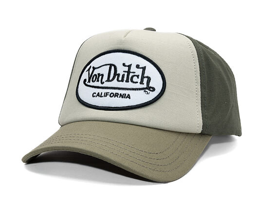 Cap Von Dutch - Trucker - Cali Patch Olive/White