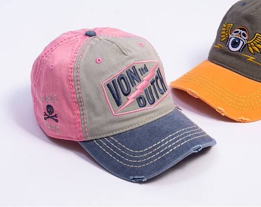 Cap Von Dutch - Trucker - Limited Olive/Pink/Distressed Denim