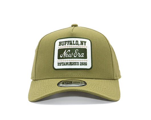 Cap New Era - Branded Buffalo Patch Linen 9FORTY A-Frame - New Olive