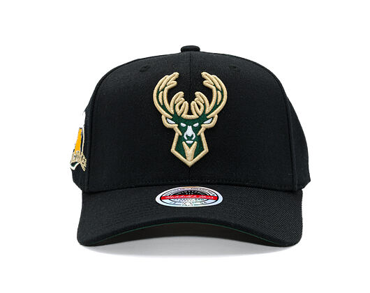 Cap Mitchell & Ness  - NBA Classic Red Snapback Custom Patch - Milwaukee Bucks - Black