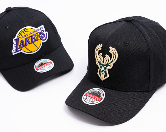 Cap Mitchell & Ness  - NBA Classic Red Snapback Custom Patch - Milwaukee Bucks - Black