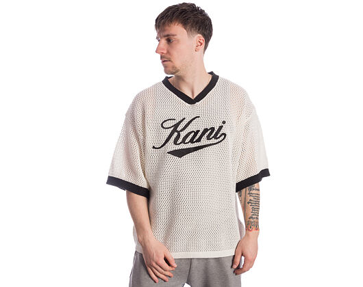 Tee Karl Kani - Cursive Varsity Crochet Boxy T-Shirt White