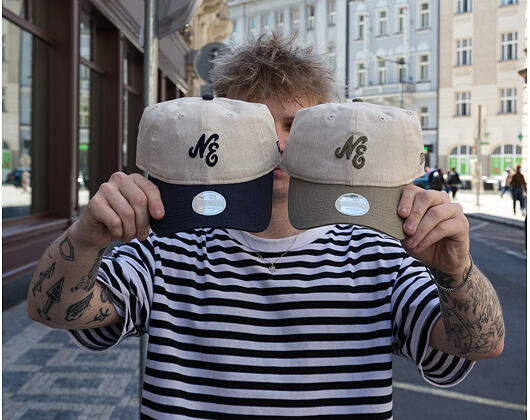 Womens Cap New Era - Branded Linen 9TWENTY - Stone / Navy