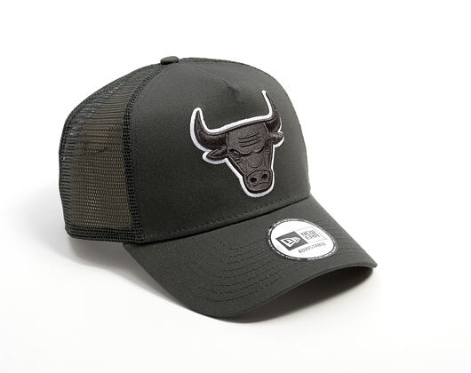 Cap New Era - NBA Outline 9FORTY A-Frame Trucker - Chicago Bulls - Steel / White