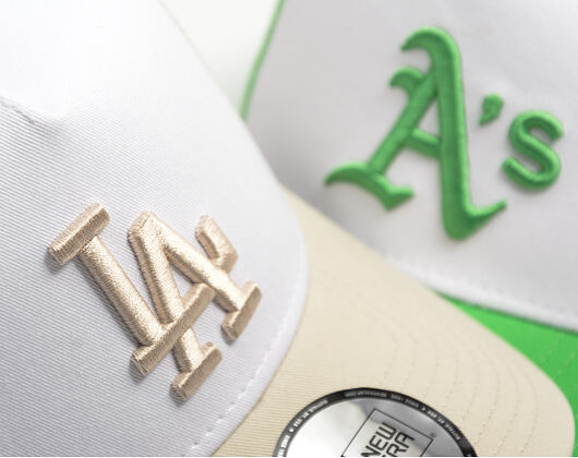 Cap New Era - MLB Essential 9FORTY A-Frame Trucker - LA Dodgers - Stone / White