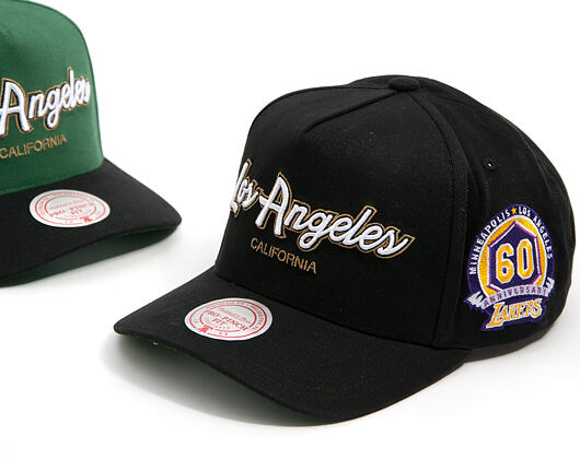Cap Mitchell & Ness - NBA - La Script 2.0 - Los Angeles Lakers - Black/Green