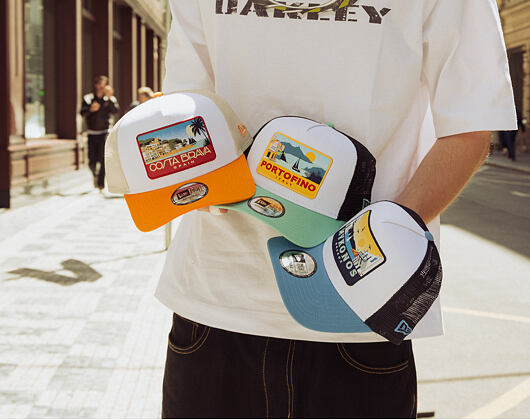 Cap New Era - Branded Location Patch 9FORTY A-Frame Trucker - Orange