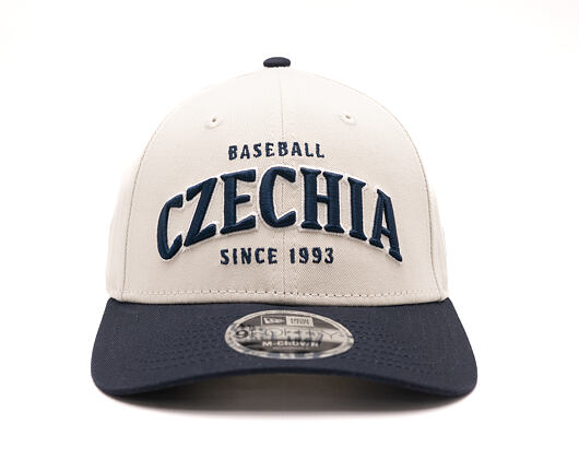 Cap New Era - Contrast Visor M-CROWN 9FORTY - Baseball Czechia - Ivory