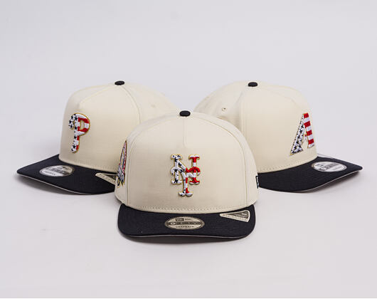 Cap New Era - MLB "American Flag" 9FIFTY - NY Mets - Chrome White