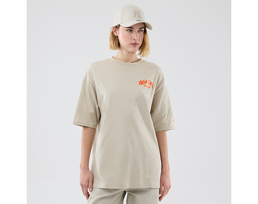 Tee New Era - Branded Food Character Oversized Tee - Stone