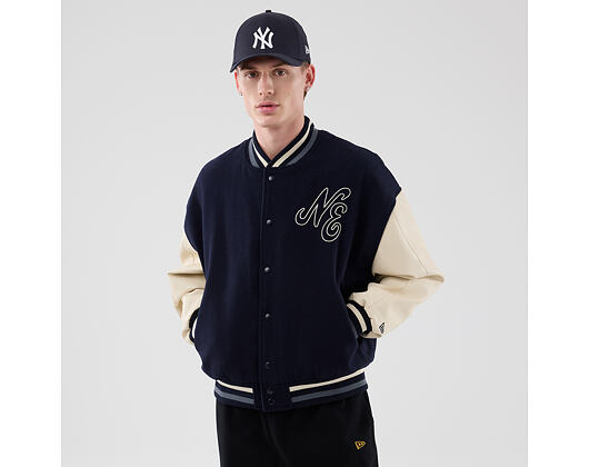 Jacket New Era - Branded Oversized Varsity Jacket - Navy