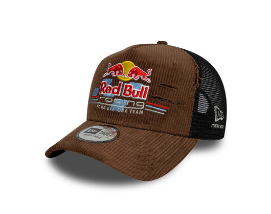 Cap New Era - F1 Distressed Cord 9FORTY A-Frame Trucker - RED BULL F1 - Chestnut Brown