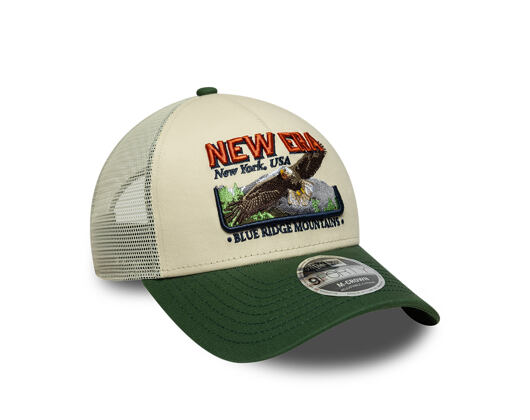 Cap New Era - Branded Graphic 9FORTY M-CROWN A-Frame Trucker - Cream / Cilantro Green
