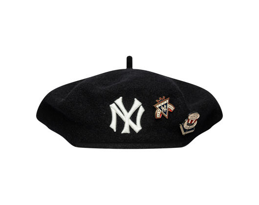 Beret New Era - MLB IMAGE DROP Retro Pin Beret - NY Yankees - Black