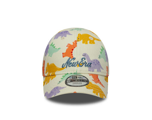 Kids Cap New Era - Branded All-Over Dino Print 9FORTY - Cream