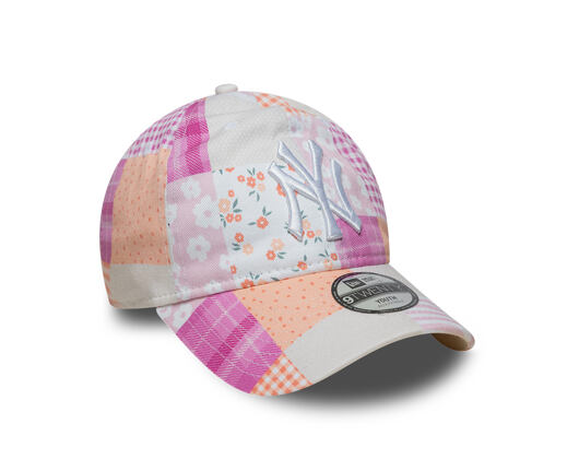 Kids Cap New Era - MLB Patchwork 9TWENTY - NY Yankees - Blush Pink / Fuchsia