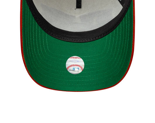 Cap New Era - MLB Wordmark Suede 9FORTY A-Frame - NY Yankees - Cream / Warm Flame