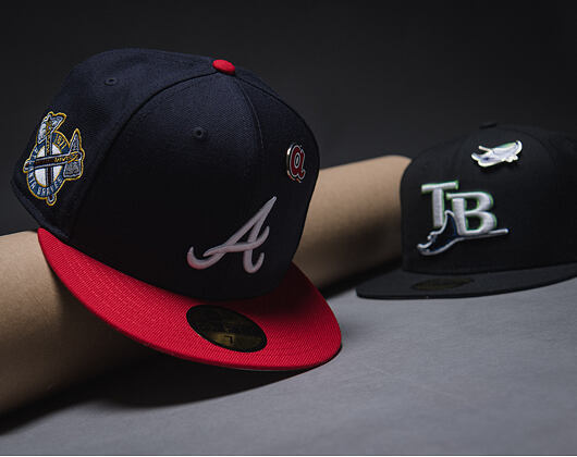 Cap New Era - MLB IMAGE DROP Cooperstown Icon 59FIFTY - Atlanta Braves - Navy / Scarlet
