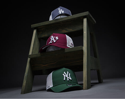 Cap New Era - MLB Essential 9FORTY A-Frame Trucker - Oakland Athletics - Burgundy