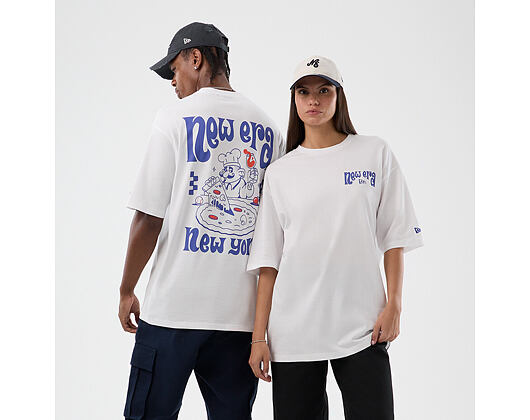 Tee New Era - Branded PIzza Time Graphic Oversized Tee - White