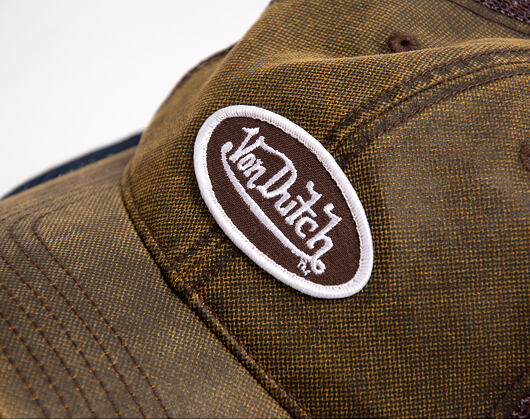 Cap Von Dutch - Coated Cotton Oval Patch Baseball - Olive / Plum