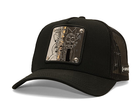 Cap Capslab - Rick & Morty Trucker - Metallic Chrome Plate - Black / Silver