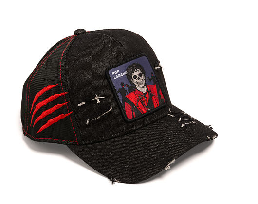 Cap Capslab - Thriller Pop Legend Trucker - Distressed Black Denim