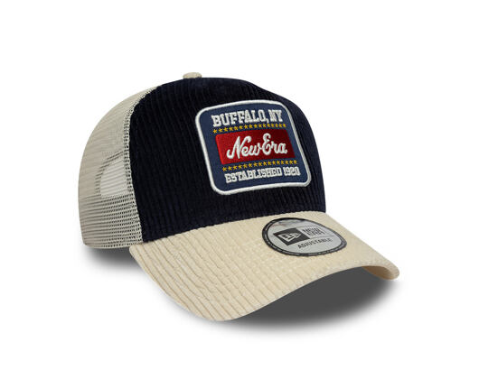 Cap New Era - Branded Cord Visor 9FORTY A-Frame Trucker - Navy / Stone
