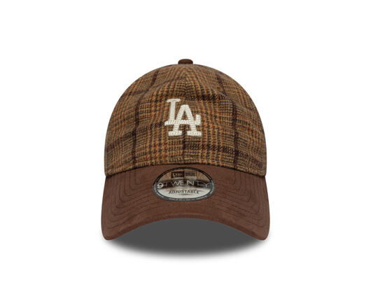 Cap New Era - MLB Mix Check 9TWENTY - LA Dodgers - Chestnut Brown / Stone