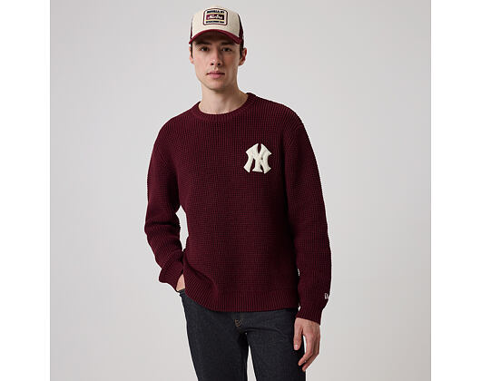 Sweatshirt New Era - MLB Waffle Knit Crew - NY Yankees - Maroon