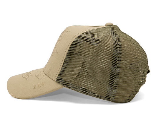 Cap Ed Hardy - Outline Dragon Distressed - Khaki