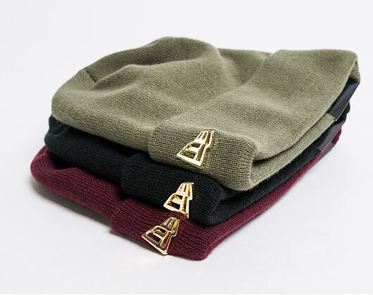 New Era Metal Flag Knit New Olive/Gold Winter Beanie