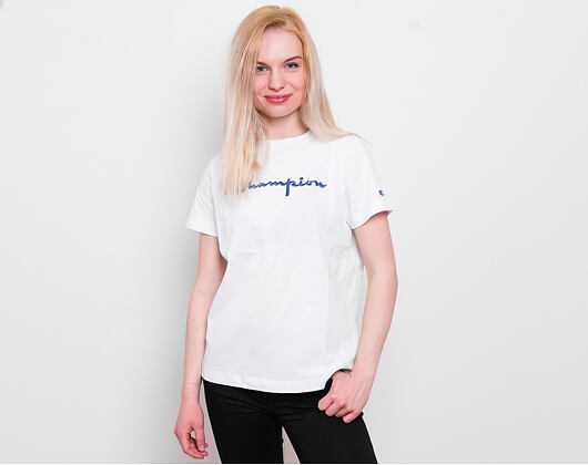 Champion Crewneck T-Shirt White 110992 WW001 Womens T-Shirt