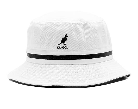 Kangol Stripe Lahinch K4012SP-WH103 White Bucket Hat
