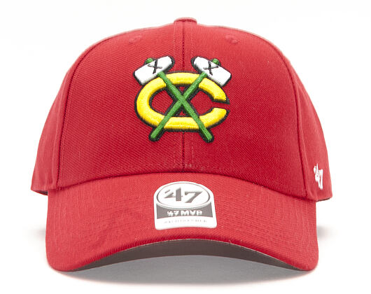 '47 Brand Chicago Blackhawks MVP Red Strapback Cap
