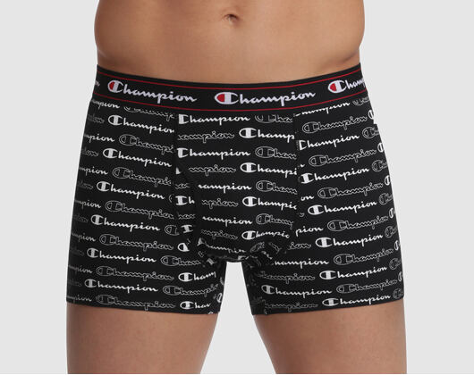 Champion 1P Black Print Boxer Brief