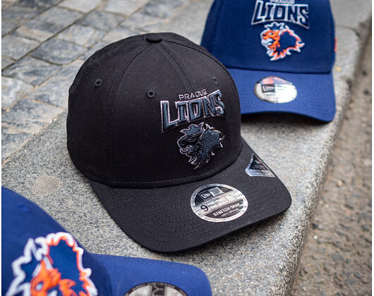 New Era 9FIFTY Prague Lions Stretch Snap Tonal Logo Black Cap