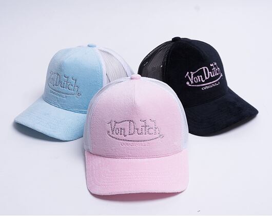 Von Dutch Miami Trucker Velvet LIGHT PINK/WHITE Cap